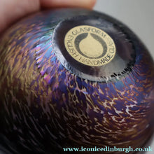 Load image into Gallery viewer, Fine GLASFORM Paperweight by John Ditchfield with Iridescent Finish and Landscape Imagery
