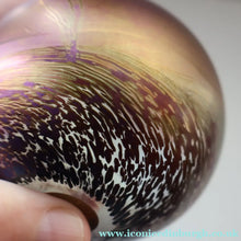 Load image into Gallery viewer, Fine GLASFORM Paperweight by John Ditchfield with Iridescent Finish and Landscape Imagery
