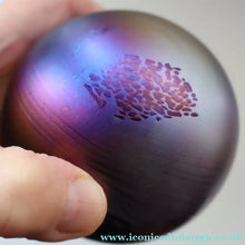 Load image into Gallery viewer, Fine GLASFORM Paperweight by John Ditchfield with Iridescent Finish and Landscape Imagery

