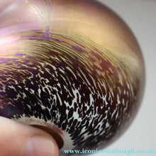 Load image into Gallery viewer, Fine GLASFORM Paperweight by John Ditchfield with Iridescent Finish and Landscape Imagery
