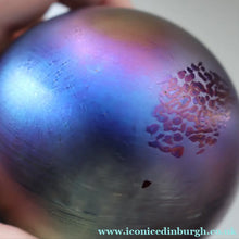 Load image into Gallery viewer, Fine GLASFORM Paperweight by John Ditchfield with Iridescent Finish and Landscape Imagery
