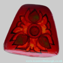Load image into Gallery viewer, LARGER 1970s Poole DELPHIS Pin Dish. Abstract Designs in Red, Orange and Green Shades
