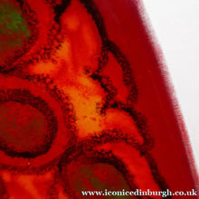 Load image into Gallery viewer, LARGER 1970s Poole DELPHIS Pin Dish. Abstract Designs in Red, Orange and Green Shades
