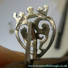 Load image into Gallery viewer, Fine Pair of Scottish Sterling Silver Vintage Cufflinks. Luckenbooth Shape
