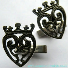 Load image into Gallery viewer, Fine Pair of Scottish Sterling Silver Vintage Cufflinks. Luckenbooth Shape
