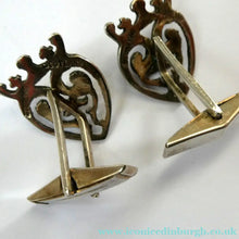 Load image into Gallery viewer, Fine Pair of Scottish Sterling Silver Vintage Cufflinks. Luckenbooth Shape
