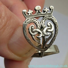 Load image into Gallery viewer, Fine Pair of Scottish Sterling Silver Vintage Cufflinks. Luckenbooth Shape
