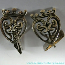 Load image into Gallery viewer, Fine Pair of Scottish Sterling Silver Vintage Cufflinks. Luckenbooth Shape
