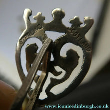 Load image into Gallery viewer, Fine Pair of Scottish Sterling Silver Vintage Cufflinks. Luckenbooth Shape
