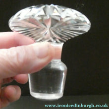 Load image into Gallery viewer, STUART CRYSTAL Wine or Port Round Decanter with IMPERIAL CUT. Etched signature
