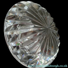 Load image into Gallery viewer, STUART CRYSTAL Wine or Port Round Decanter with IMPERIAL CUT. Etched signature
