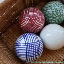 Load image into Gallery viewer, Fine Set of SIX Scottish Victorian Ceramic Carpet Bowls Plus the Elusive WHITE JACK
