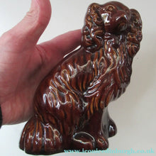 Load image into Gallery viewer, ANTIQUE 19th Century Miniature Red Clay, Treacle Glaze MINIATURE Staffordshire Dogs
