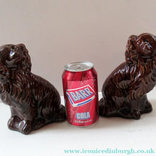 Load image into Gallery viewer, ANTIQUE 19th Century Miniature Red Clay, Treacle Glaze MINIATURE Staffordshire Dogs
