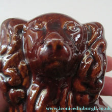Load image into Gallery viewer, ANTIQUE 19th Century Miniature Red Clay, Treacle Glaze MINIATURE Staffordshire Dogs
