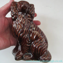 Load image into Gallery viewer, ANTIQUE 19th Century Miniature Red Clay, Treacle Glaze MINIATURE Staffordshire Dogs
