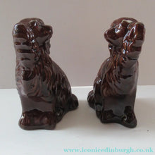 Load image into Gallery viewer, ANTIQUE 19th Century Miniature Red Clay, Treacle Glaze MINIATURE Staffordshire Dogs
