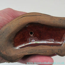 Load image into Gallery viewer, ANTIQUE 19th Century Miniature Red Clay, Treacle Glaze MINIATURE Staffordshire Dogs

