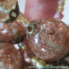 Load image into Gallery viewer, Vintage Gold Aventurine Murano Glass Bead Necklace. Total Length 24 inches
