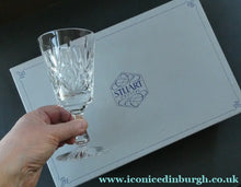 Load image into Gallery viewer, Boxed Set of Four Richmond Pattern Red Wine Stuart Crystal Glasses 6 1/2 inches
