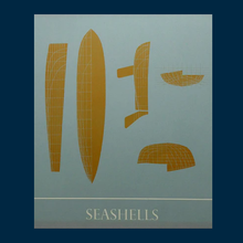 Load image into Gallery viewer, SCOTTISH ART. Limited Edition Screenprint "Seashells" (1971)  by Ian Hamilton Finlay with Signature Etc
