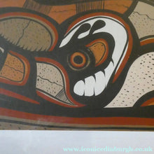 Load image into Gallery viewer, CANADIAN ART: Joshim Kakegamic (1952 - 1993). Acrylic Painting on board. Entitled "Lazy Bear"
