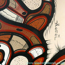 Load image into Gallery viewer, CANADIAN ART: Joshim Kakegamic (1952 - 1993). Acrylic Painting on board. Entitled "Lazy Bear"
