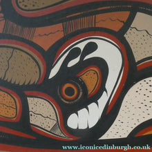 Load image into Gallery viewer, CANADIAN ART: Joshim Kakegamic (1952 - 1993). Acrylic Painting on board. Entitled "Lazy Bear"
