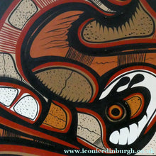 Load image into Gallery viewer, CANADIAN ART: Joshim Kakegamic (1952 - 1993). Acrylic Painting on board. Entitled "Lazy Bear"
