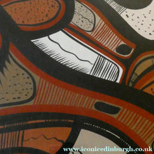 Load image into Gallery viewer, CANADIAN ART: Joshim Kakegamic (1952 - 1993). Acrylic Painting on board. Entitled "Lazy Bear"
