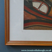 Load image into Gallery viewer, CANADIAN ART: Joshim Kakegamic (1952 - 1993). Acrylic Painting on board. Entitled "Lazy Bear"

