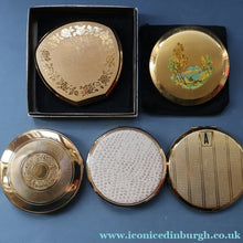 Load image into Gallery viewer, JOB LOT: Five Vintage 1950s / 1960s Gold-Tone Powder Compacts
