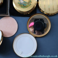 Load image into Gallery viewer, JOB LOT: Five Vintage 1950s / 1960s Gold-Tone Powder Compacts
