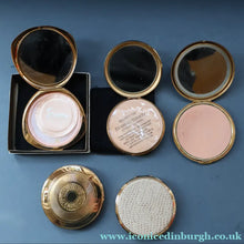Load image into Gallery viewer, JOB LOT: Five Vintage 1950s / 1960s Gold-Tone Powder Compacts
