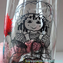 Load image into Gallery viewer, Five 1960s RAVENSHEAD Slim Jim Drinking Glasses. Little Miss Muffet Design by Alexander Hardie-Williamson
