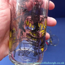 Load image into Gallery viewer, Five 1960s RAVENSHEAD Slim Jim Drinking Glasses. Little Miss Muffet Design by Alexander Hardie-Williamson
