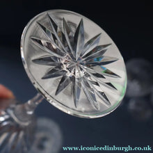 Load image into Gallery viewer, FIVE GLASSES: Vintage Edinburgh Crystal WHITE WINE Glasses. SYMPHONY PATTERN. 7 7/8 inches (CODE H)
