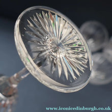 Load image into Gallery viewer, FIVE GLASSES: Vintage Edinburgh Crystal WHITE WINE Glasses. SYMPHONY PATTERN. 7 7/8 inches (CODE H)
