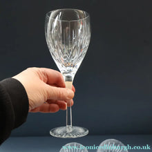 Load image into Gallery viewer, FIVE GLASSES: Vintage Edinburgh Crystal WHITE WINE Glasses. SYMPHONY PATTERN. 7 7/8 inches (CODE H)
