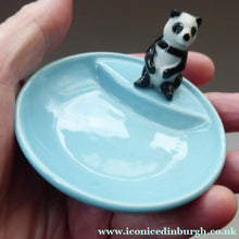 Load image into Gallery viewer, Five Vintage 1960s WADE WHIMTRAYS. Early Made in England Marks to Base: Llama Boxer Panda Lion Cub &amp; Camel - British
