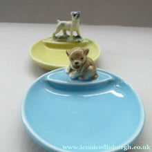 Load image into Gallery viewer, Five Vintage 1960s WADE WHIMTRAYS. Early Made in England Marks to Base: Llama Boxer Panda Lion Cub &amp; Camel - British
