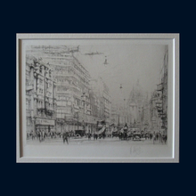Load image into Gallery viewer, SCOTTISH ART. William Walcot (1874 - 1943). Fleet Street, London (1931) Pencil Signed
