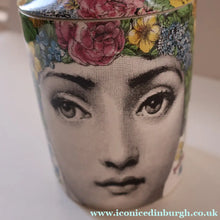 Load image into Gallery viewer, Genuine FORNASETTI Profumi Italian Ceramic Lidded Pot with Original Candle

