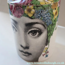 Load image into Gallery viewer, Genuine FORNASETTI Profumi Italian Ceramic Lidded Pot with Original Candle

