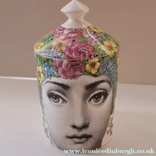 Load image into Gallery viewer, Genuine FORNASETTI Profumi Italian Ceramic Lidded Pot with Original Candle

