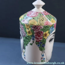 Load image into Gallery viewer, Genuine FORNASETTI Profumi Italian Ceramic Lidded Pot with Original Candle

