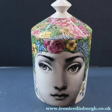 Load image into Gallery viewer, Genuine FORNASETTI Profumi Italian Ceramic Lidded Pot with Original Candle

