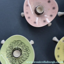 Load image into Gallery viewer, Set of FOUR 1950s Decorative FOLEY Bone China Miniature Candleholders with Tripod Feet
