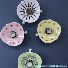 Load image into Gallery viewer, Set of FOUR 1950s Decorative FOLEY Bone China Miniature Candleholders with Tripod Feet
