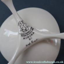 Load image into Gallery viewer, Set of FOUR 1950s Decorative FOLEY Bone China Miniature Candleholders with Tripod Feet
